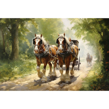 Horse Carriage Canvas